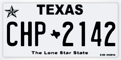TX license plate CHP2142