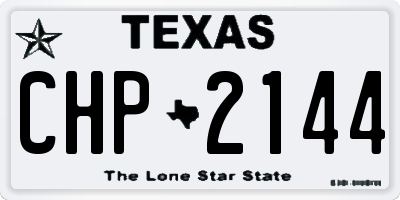 TX license plate CHP2144