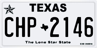 TX license plate CHP2146