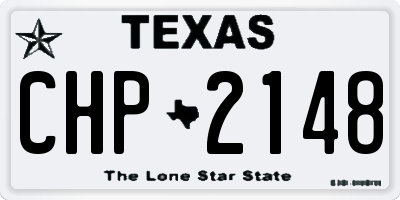 TX license plate CHP2148
