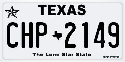 TX license plate CHP2149