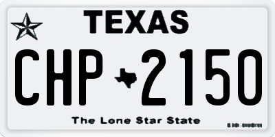 TX license plate CHP2150