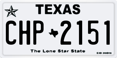 TX license plate CHP2151