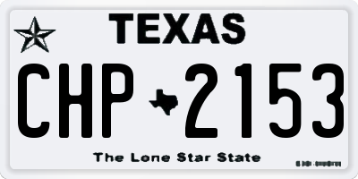 TX license plate CHP2153