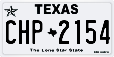 TX license plate CHP2154