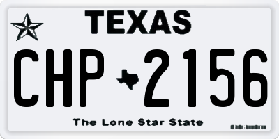 TX license plate CHP2156