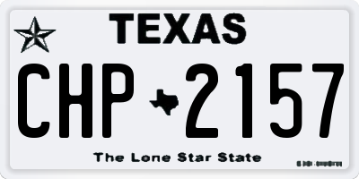 TX license plate CHP2157