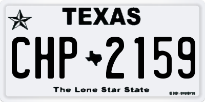 TX license plate CHP2159