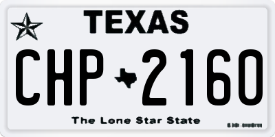 TX license plate CHP2160