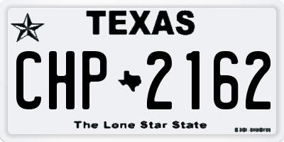 TX license plate CHP2162