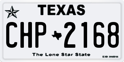 TX license plate CHP2168