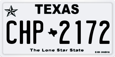 TX license plate CHP2172