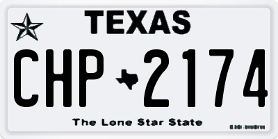 TX license plate CHP2174
