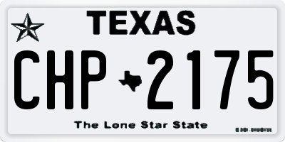 TX license plate CHP2175