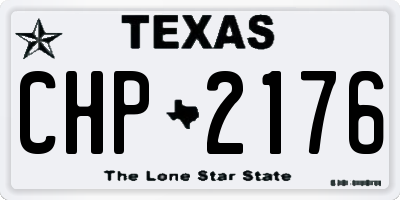 TX license plate CHP2176