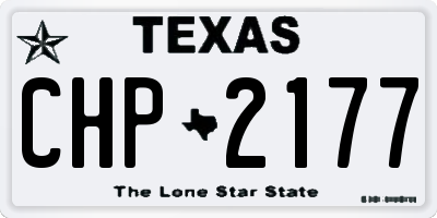 TX license plate CHP2177