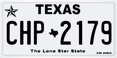 TX license plate CHP2179