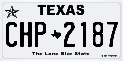 TX license plate CHP2187