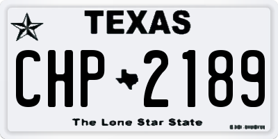 TX license plate CHP2189