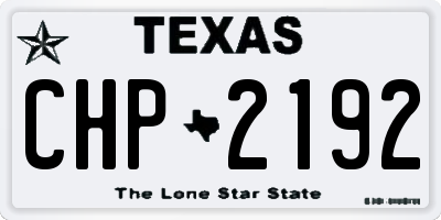 TX license plate CHP2192