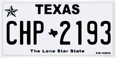 TX license plate CHP2193
