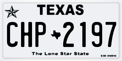 TX license plate CHP2197