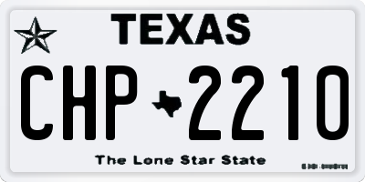 TX license plate CHP2210