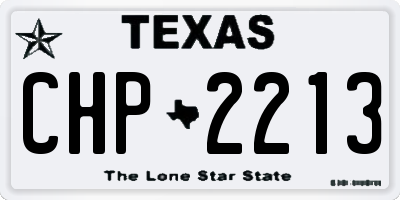 TX license plate CHP2213