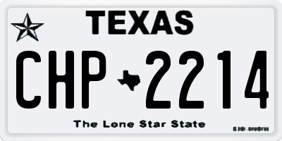 TX license plate CHP2214