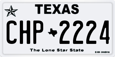 TX license plate CHP2224