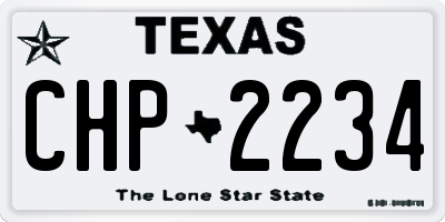 TX license plate CHP2234