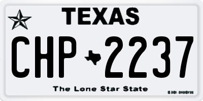 TX license plate CHP2237