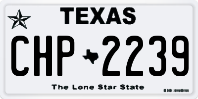 TX license plate CHP2239