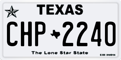 TX license plate CHP2240