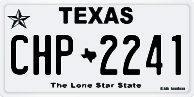 TX license plate CHP2241