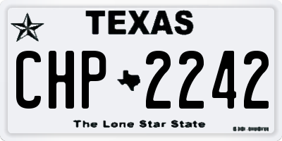 TX license plate CHP2242