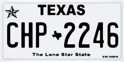 TX license plate CHP2246