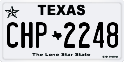 TX license plate CHP2248
