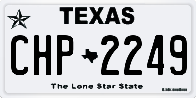 TX license plate CHP2249