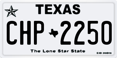 TX license plate CHP2250