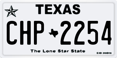 TX license plate CHP2254