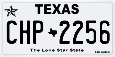 TX license plate CHP2256