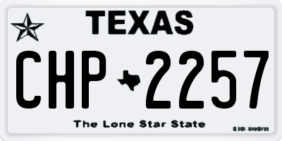 TX license plate CHP2257