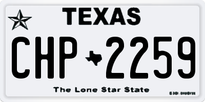 TX license plate CHP2259