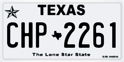 TX license plate CHP2261