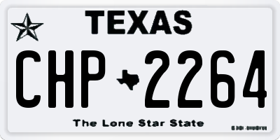 TX license plate CHP2264