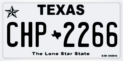 TX license plate CHP2266
