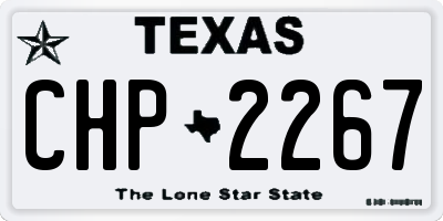 TX license plate CHP2267
