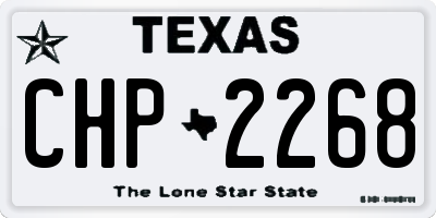 TX license plate CHP2268