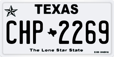 TX license plate CHP2269